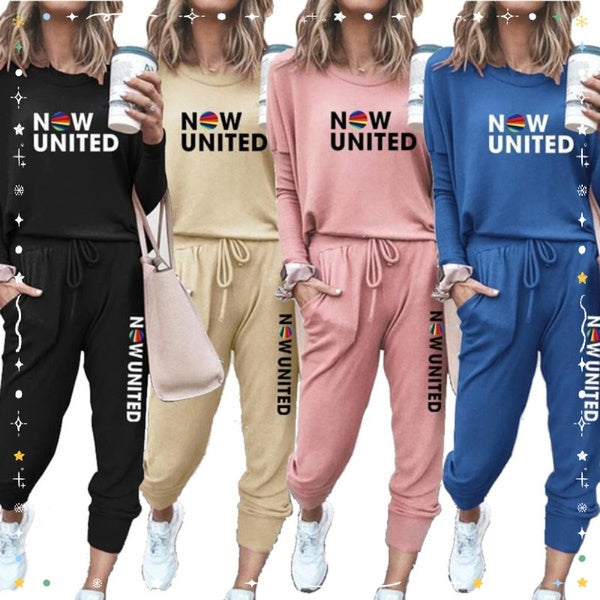 Autumn Winter New Fashion Printed Yoga Clothes Streetwear Ladies Pajamas Outdoor Sports Two Piece Sportswear