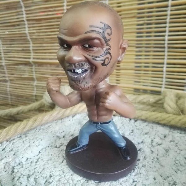 5" Mike Tyson Action figure Shaking head Statue Bobble Head Car decor Toys Gift