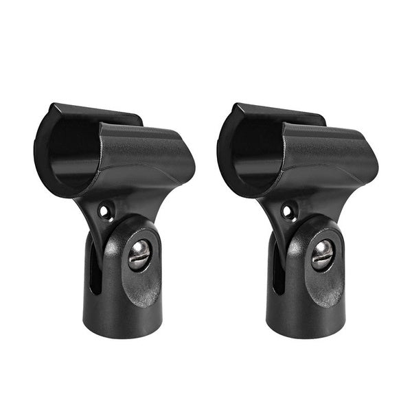 2Pcs Universal Microphone Mic Clip Holder for 20-23mm Mic Stand Handheld 15mm Thread Dia