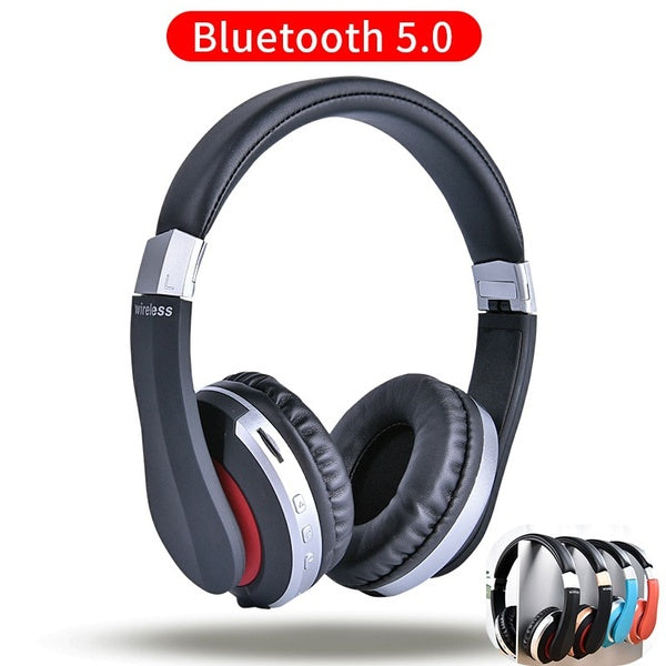 Casque sans fil casque Bluetooth écouteurs de jeu stéréo pliables avec prise en charge du Microphone carte TF pour tablette de téléphone