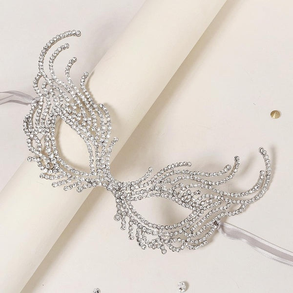 Luxury Halloween Princess Crystal Diamante Metal Eye Face Mask Carnival Mask Wedding Masquerade Party Mask