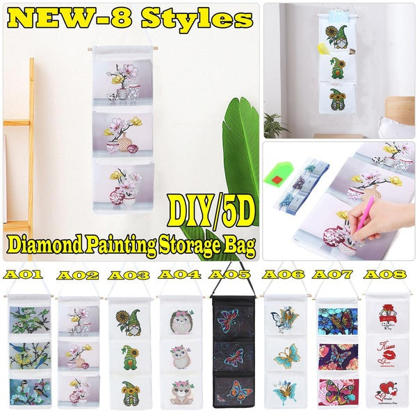 DIY Cross Embroidery Painting Storage Bag Christmas Decoration 5D Diamond Painting Home Decoration Hanging Bag