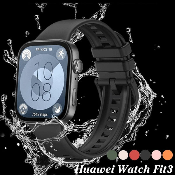 Soft Silicone Band for Huawei Watch Fit 3 Original Sport Strap for SmartWatch Huawei Watch Fit3 Women Men Replaceable Wristband（1 PC Band）