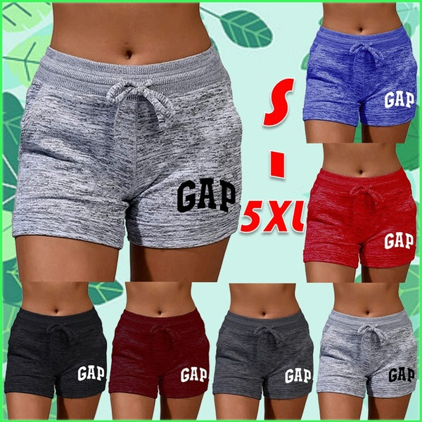 Summer Shorts Women Sports Yoga Shorts Fitness Shorts Casual High Waist Drawstring Stretch Shorts Bottoming Quick-drying Shorts Women's Outdoor Beach