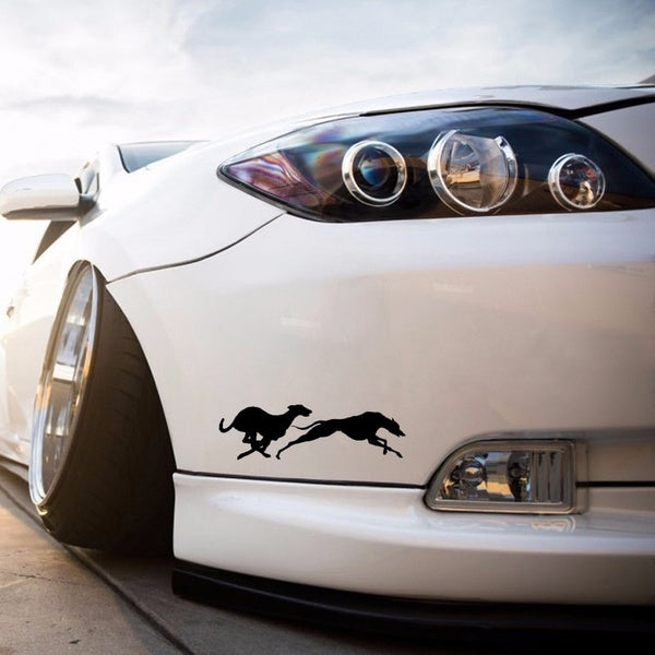 16.5CM*5CM Fashion Racing Greyhounds Vinyl Car Window Sticker Decal Animal Motorcycle C15-3211