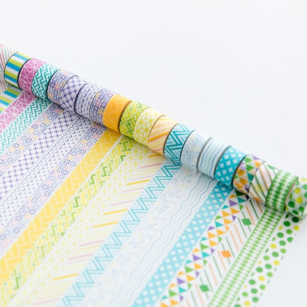 4pcs-Set Basic Solid Color Paper Washi Tape Adhesive Tape DIY Decorative Tape Scrapbooking Sticker Label Masking Tape