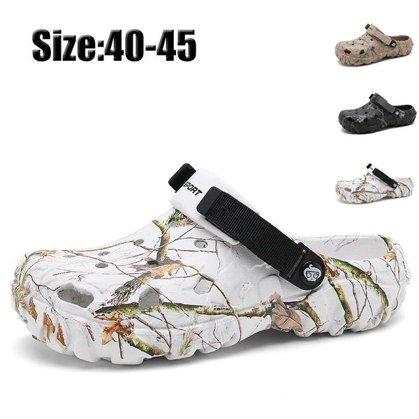 Sandales imperméables à la mode, pantoufles plates EVA, pantoufles de plage, chaussures de jardin d'extérieur d'été