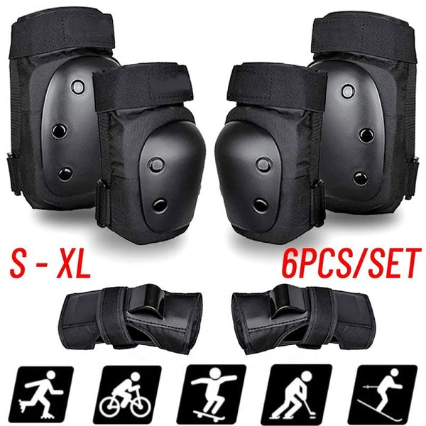 6PCS-SET Adult-Kids Knee Pads Elbow Pads Wrist Guards Protective Gear Set for Outdoors Sports Cycling Scooter Skateboarding Roller Skating