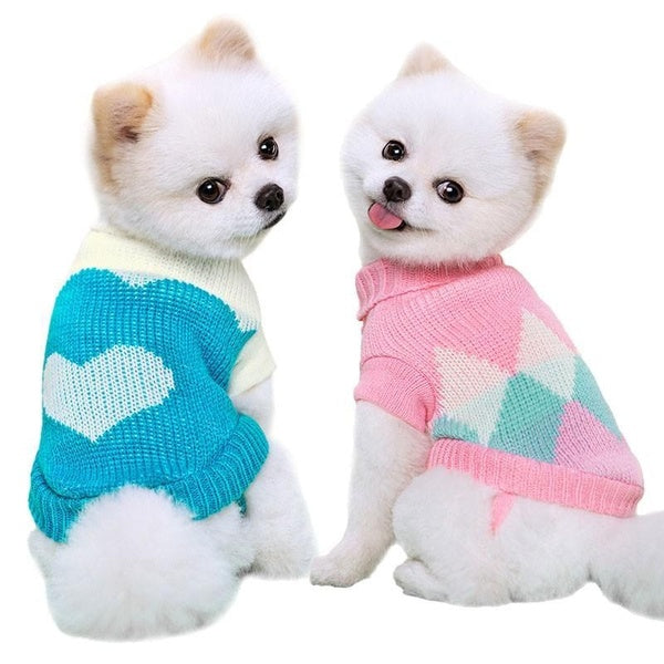 S-2XL Dog Cute Sweater, Pet Clothes Cute Christmas Pullover Knit Sweater,Winter Warm Puppy Cat Sweater Clothing New Year Christmas Gift For Small And
