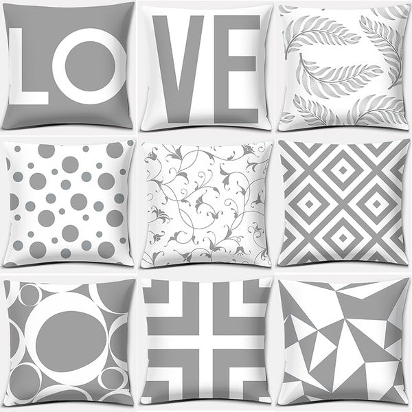 Grey geometric figure series home decoration pillowcase square pillowcase home office decoration (45cm * 45cm)