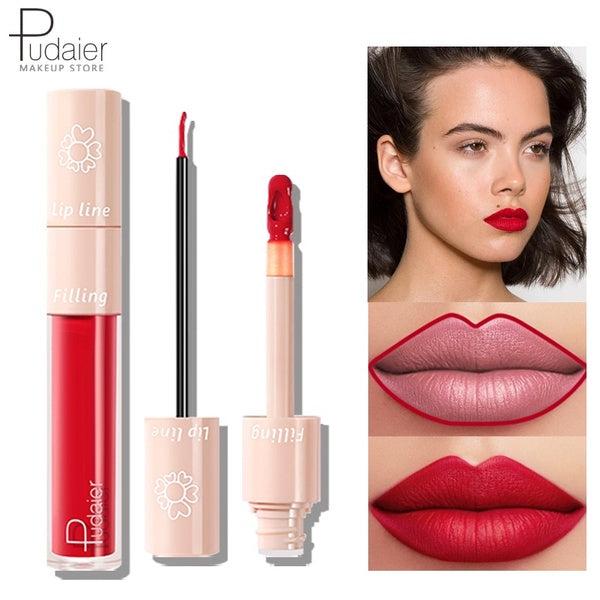 Health & Beauty Pudaier 2 in 1 perfect lipstick professional makeup full Portable matte Liquid lipsticks for makeup tint lip line waterproof