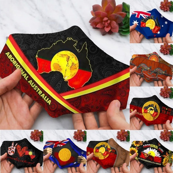 Aboriginal Face Mask ，Aboriginal Australia Mask Aboriginal Animal Mask Washable and Breathable Mask