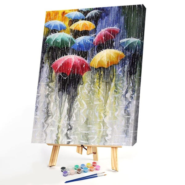Paint By Numbers Umbrella FIYO Diy Oil Paint by Numbers Kits for Adults and Kids Beginner on Canvas Fashion Oil Painting Wall Art for Gift( No Frame