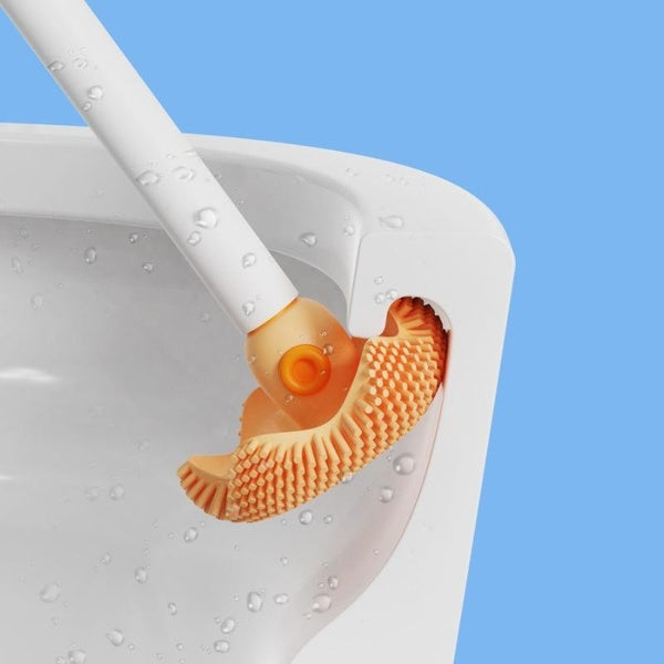 Octopus Shaped Soft Rubber Toilet Brush, Household Corner Free Cleaning Brush, Multifunctional Wall Mounted Toilet Brush