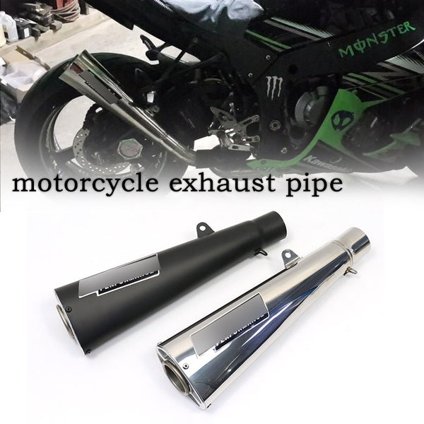 motorcycle exhaust pipe muffler chrome black color Performance escape moto Fit cafe racer for BMW hayabusa HP4 zx14 s1000rr nk40