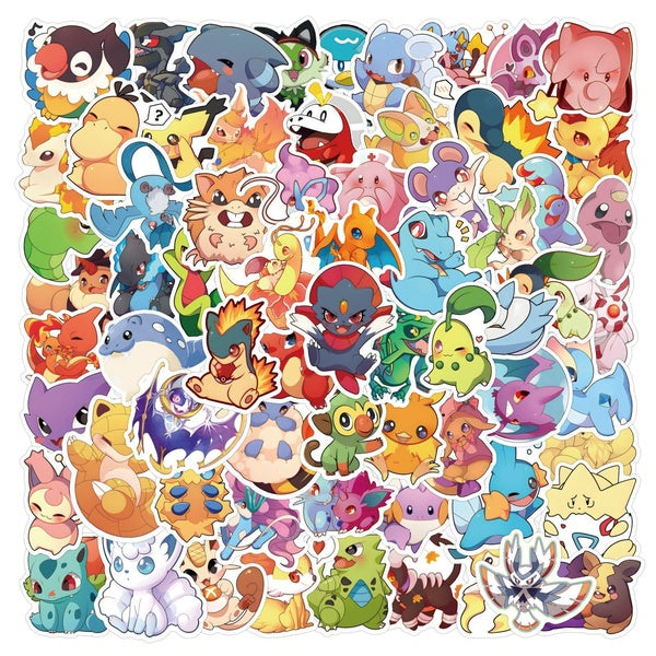 10-50-100pcs Cute Figure Anime Cartoon characters Graffiti Stickers for DIY Luggage Laptop Skateboard Motorcycle Bicycle Stickers