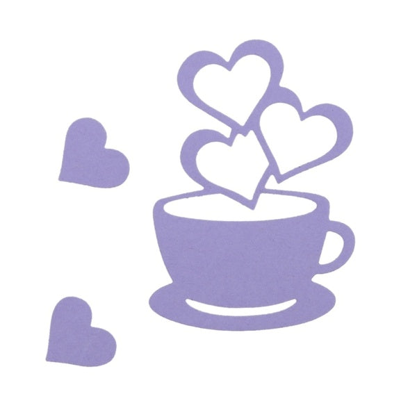 Bricolage amour coeur tasse à café matrices de découpe en métal pour Scrapbooking pochoir artisanat papier moule lame poinçon carte faire décoration