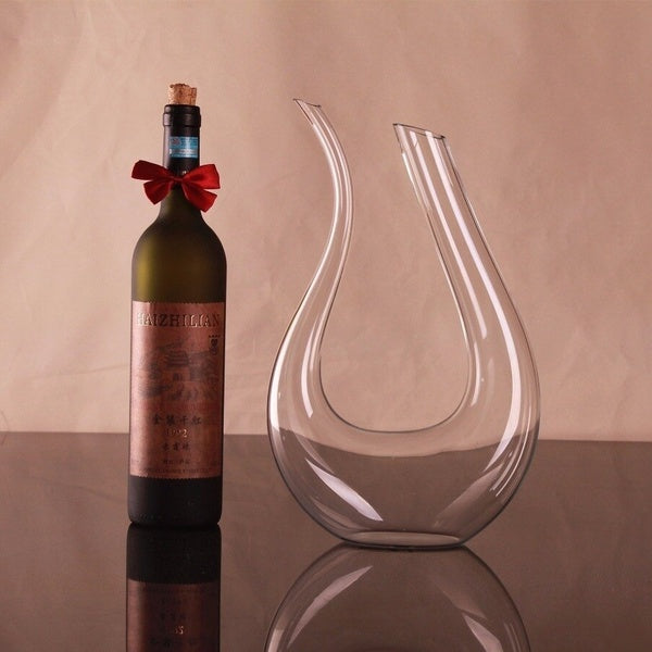 1PC 1500ml Handmade Red Wine Glass Decanter Decant Set Jug Bar Champagne Water Bottle Drinking Glasses Gift Pourer Aerator For Family Bar JS 1102
