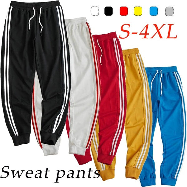 Trending Fashion Joggers Men Women Striped Sweatpants Casual Long Pants Men Fitness Running Workout Track Trousers