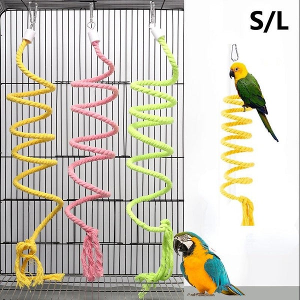 Jouet pour perroquet, corde en osier suspendue, perruche tressée, Cage à oiseaux à mâcher, jouet pour calopsitte, support pour perroquet, accessoires