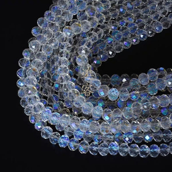 300pcs-150pcs Oblate Refraction Colorful Loose Crystal Beads Accessories for Jewelry Marking DIY Necklace & Bracelet Spaced Beads Matron Inn