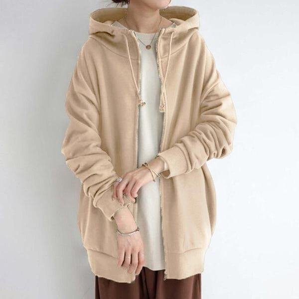 Fashion Women Winter Oversized Warm Casual Sweatshirt Tunic Coat Jackets Hoodie Cardigan Loose Outerwear