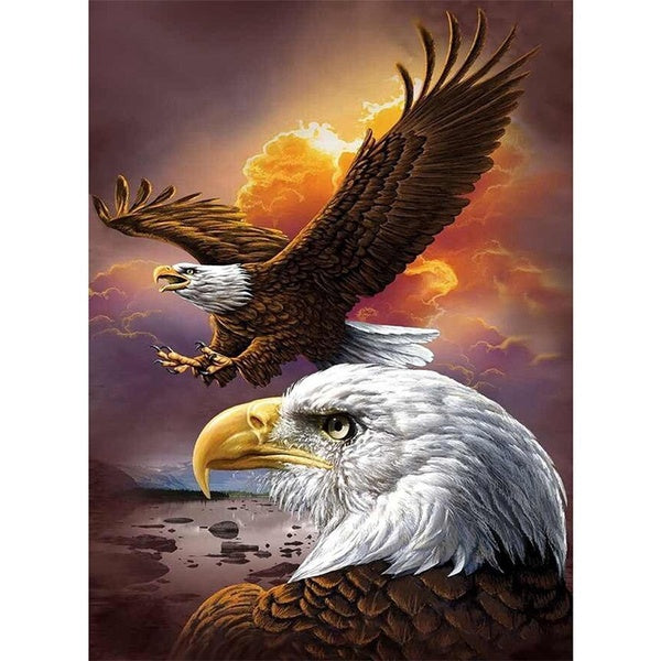 DIY 5D Eagle Diamond Painting Full Drill with Number Kits Home and Kitchen Fashion Crystal Rhinestone Cross Stitch Embroidery Paintings Canvas Pictur