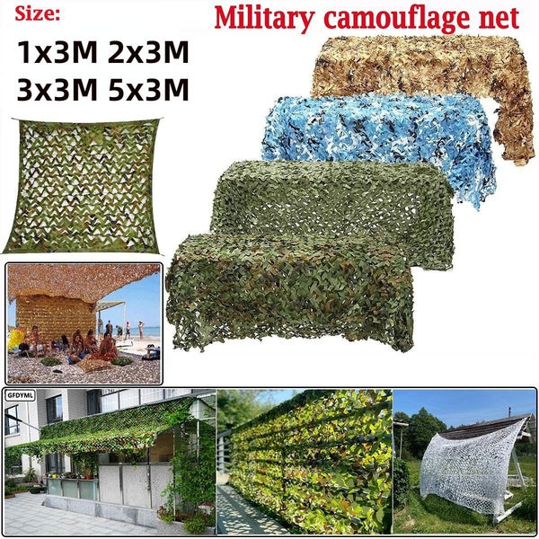 Camouflage Nets Military Army Training Tent Shade Outdoor Camping Hunting Shelter Hide Netting Car Covers Garden Bar Decoration