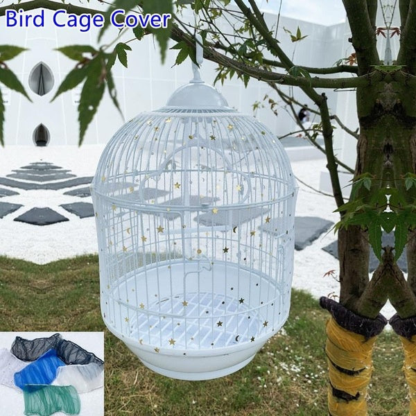 Couverture de Cage à oiseaux universelle 360 degrés couvrant Cage à oiseaux filet en maille élastique couverture de Cage à oiseaux accessoires de fou