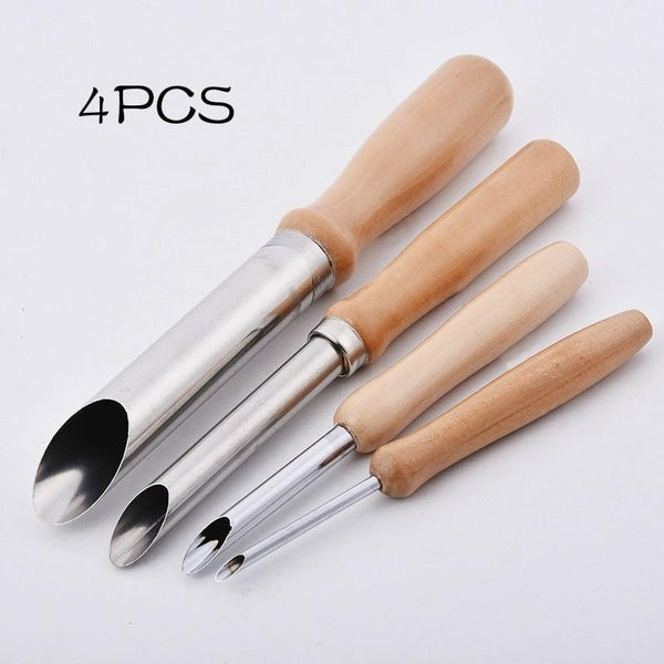 4PCS Round Hole Circle Shaping Pottery Clay Modeling Sculpture Craft Tools Set