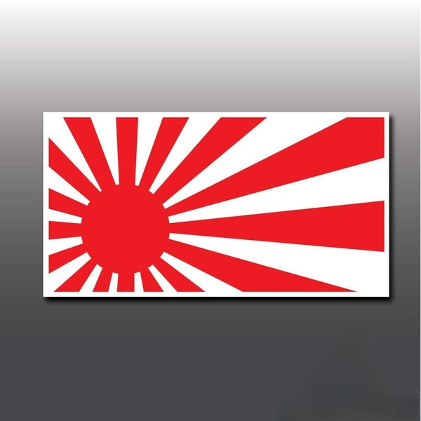 2X JDM Rising Sun Flag Japan Japanese Car Window Bumper Vinyl Decal Sticker Drift