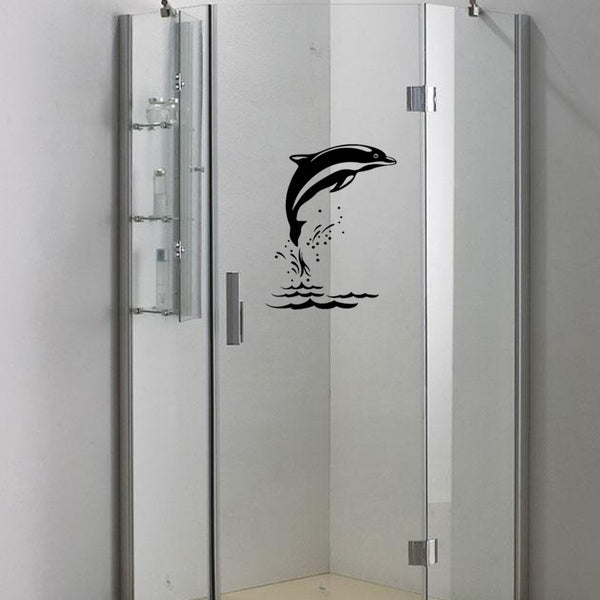 27x20CM Beautiful Dolphin Wall Stickers Home Room Decoration Bathroom Shower Decal G2-0545