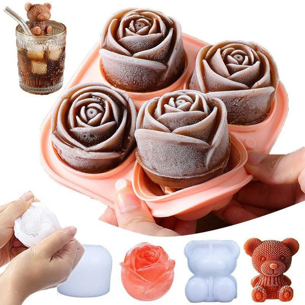 Moule à glace en silicone fabricant de glaçons moule à Mousse au chocolat moule à savon bricolage whisky Hockey sur glace café jus gâteau décor 3D Ro