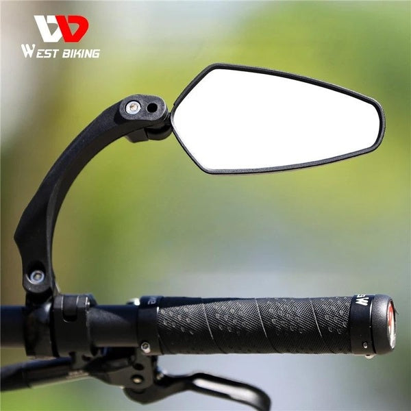 OUEST VÉLO Vélo Rétroviseur Guidon Miroir HD Grand Angle VTT Route Vélo Électrique Scooter Vélo Accessoires Rétroviseurs