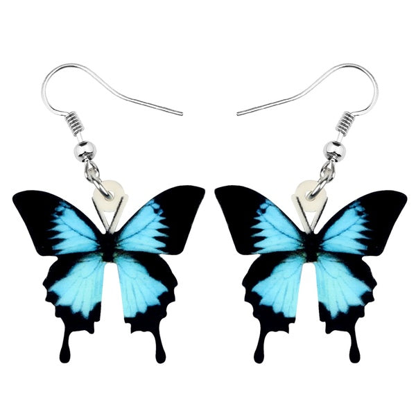 Acrylique Ulysse Papillon Boucles D'oreilles Balancent Goutte Unique Anime Insecte Bijoux Pour Femmes Filles Adolescents Enfants Parti Charme Décorat