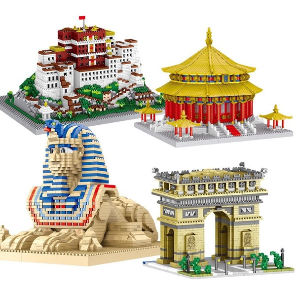 Medieval Magic Ancient Castle Mini Model Micro Block City Shcool Building Assembly Block Children's Gift