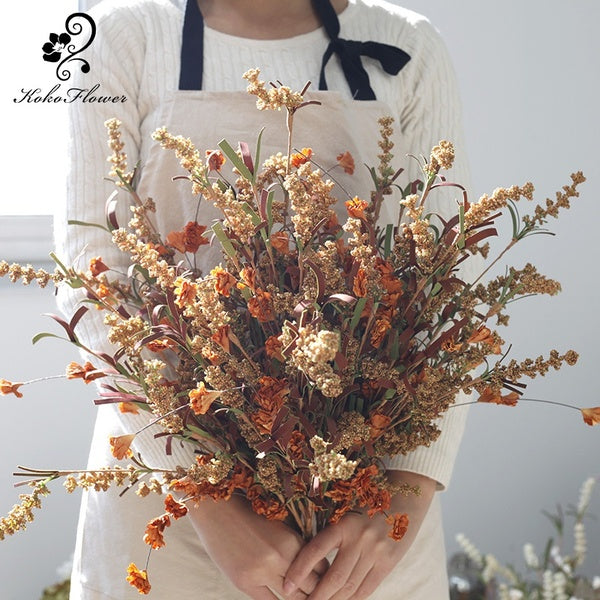 Koko Flower High Quality Artificial Paper Flower Bouquet Fake Silk Flowers Wedding Party Living Room Shooting Props Home Decor