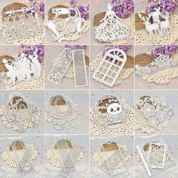 Matrices de découpe en métal fond cadre carte Scrapbooking pochoir découpé pour bricolage artisanat en papier fait à la main