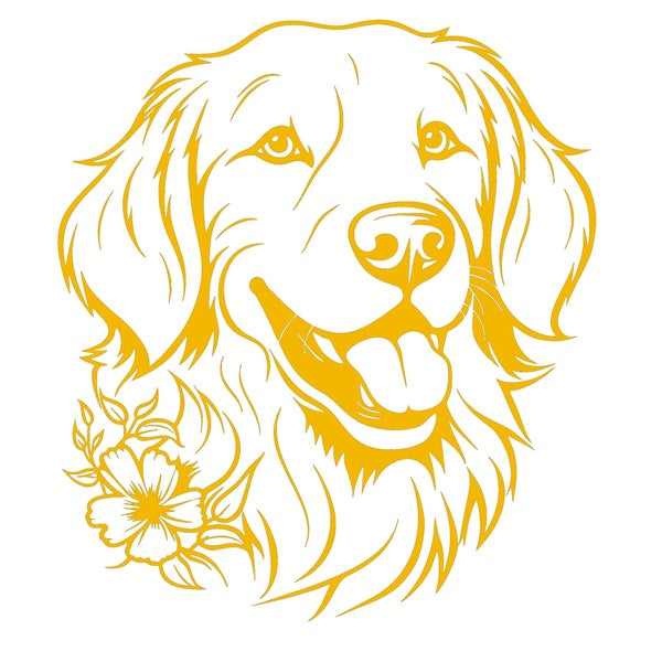 2pcs,6.2'' 16cm Golden Retriever dog Decoration Wall Home Car Decoration Stickers Motorcycle DieCut（No Background ) Night Reflective Stickers Vinyl D