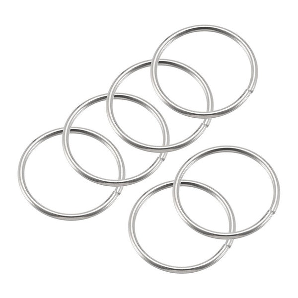 45mm(1.77") OD Métal O Ring Non-Souded Craft Hoops pour DIY Silver Tone 12pcs