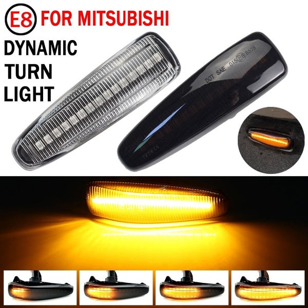 2pcs LED Dynamic Side Marker Turn Signal Lights 8351A001 for Mistubishi Outlander Sport Mirage Sport Lancer Evolution X