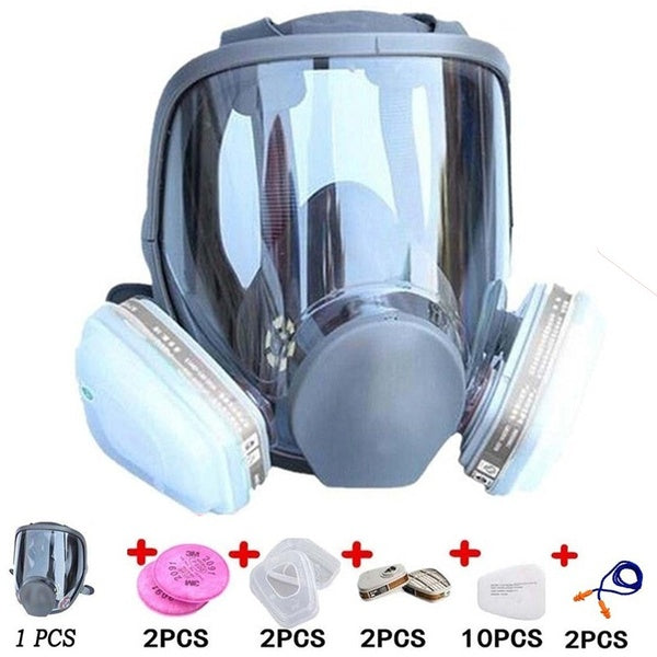 19PCS -set 6800 Gas Mask Full Face Mask Painting Spraying Safety Respirator 6800 Gas Mask Full Face Mask Facepiece Respirator
