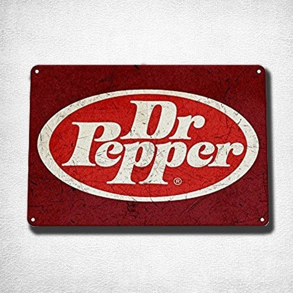 Dr. Pepper Rustic Soda Cola Kitchen Wall Decor Vintage Tin Sign Bar Pub Home Metal Poster Wall Art Decor