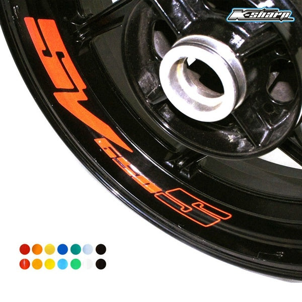 8 X CUSTOM INNER RIM DECALS WHEEL Reflective STICKERS STRIPES FIT SUZUKI SV 650S