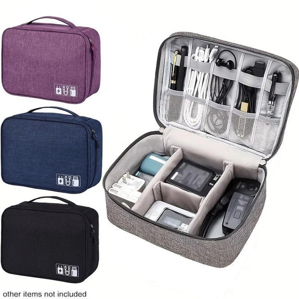 Electronics Organizer, Travel Universal Cable Organizer Bag, Waterproof Electronics Accessories Storage Cases, Storage Organizer For Cable, Charger,