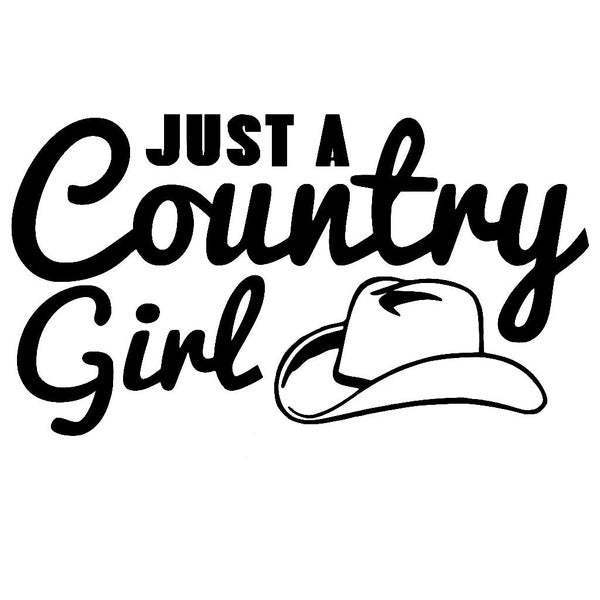 2pcs, Just a Country Girl Cowgirl Night Reflective Wall Home Decoration Stickers Vinyl Decal Car Stickers