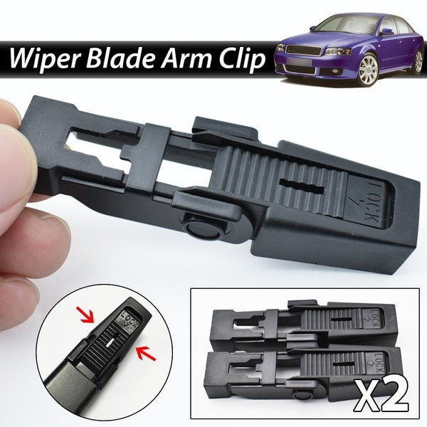 2Pcs Front Wiper Arm Blade Retaining Clip For BMW 5 Series E39 For Audi A4 B6 8E-8H Peugeot 607 Saloon Car Accessories