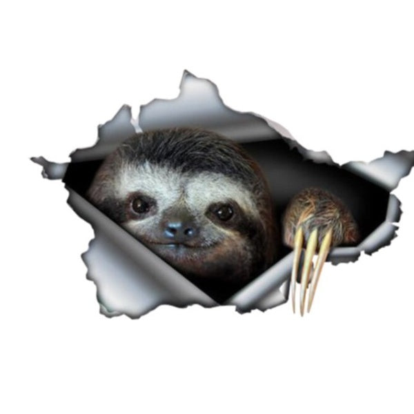 Sloth decal 3D Pet Graphic Vinyl Decal Car Window Laptop Bumper Animal Car Stickers