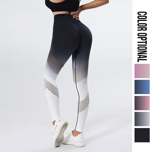 Femmes Sport Leggings sans couture Fitness course pantalons de Yoga dégradé taille haute Push Up Leggings Gym athlétique cyclisme Leggings