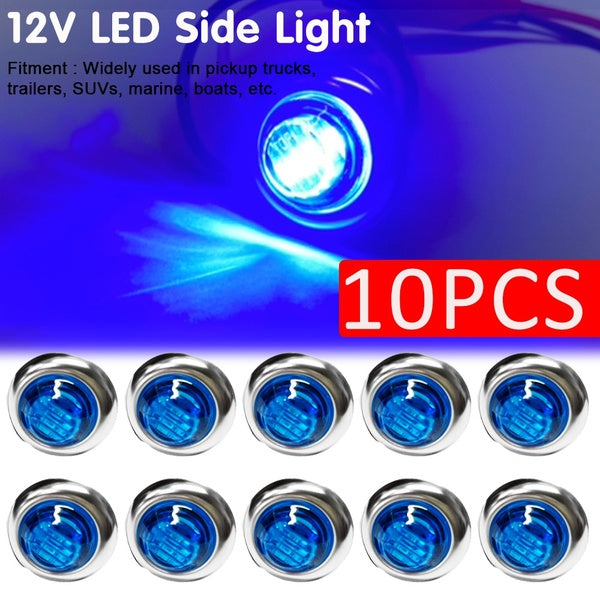 DC12V 3LED Side Marker Light Marine Boat Transom Round Stern Light Tail Lamp Waterproof IP67 Yacht Courtesy Lights-10-8-4-2-1PCS